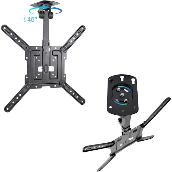 TooQ LPCE1123TSLI-B - Loftmontering til skærme 23-55, VESA 400x400 mm Maksimum, Sort