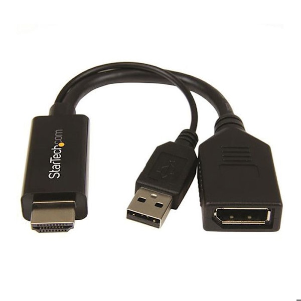 STARTECH.COM HDMI–DisplayPort 4K -sovitin - USB-virtalähde