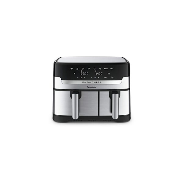 Moulinex Dual Easy Fry & Grill Inox - Luftfritös & grill - 2 lådor - EZ905D20 Rostfritt stål
