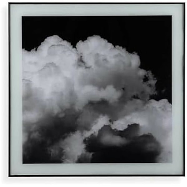 Lasimaalaus - VERSA - Pilvet - 50 x 50 cm - Monivärinen - Moderni seinäkoristelu mångfärgad