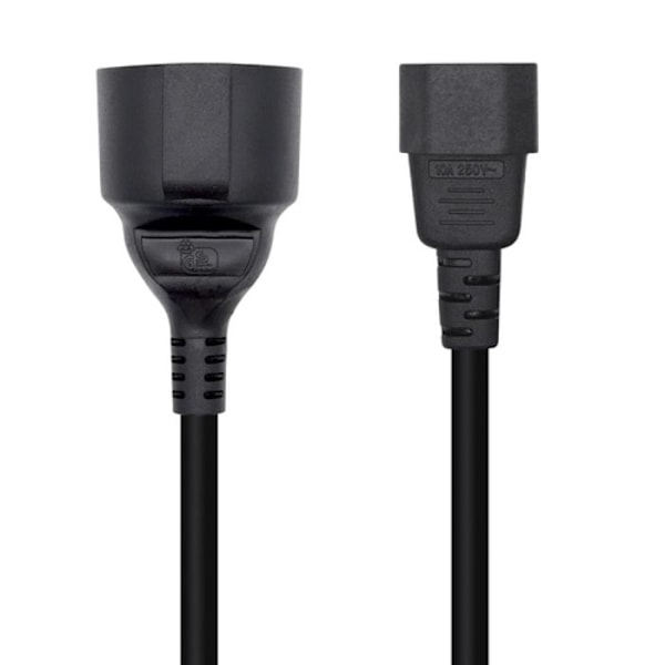 Aisens Cee7 Fmea virtajohto - C14 uros 25cm musta