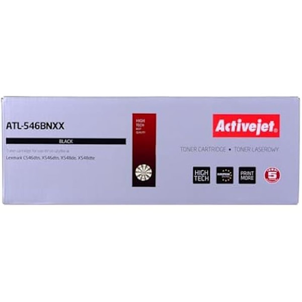 ACTIVEJET:n mustekasetti Lexmark-tulostimille - Malli C546U1KG - Supreme - Musta