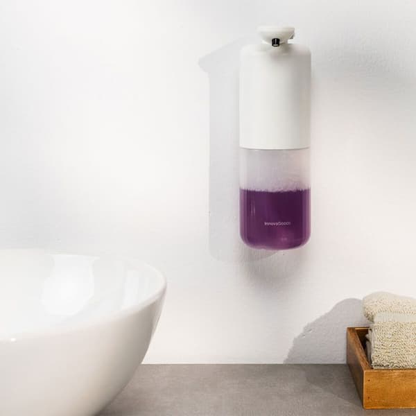Automatisk genopladelig sæbedispenser InnovaGoods Bitesap vit/transparent