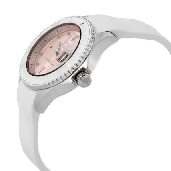 Ice Watch - Dam - 020366 - Vit Silikon - 35 mm - Silver - Rosa Vit