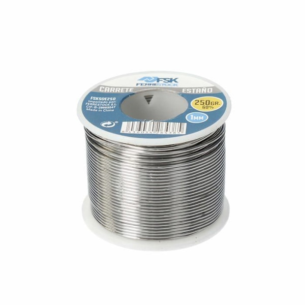 Ferrestock - FSKSOE250 - Spole av tenntråd för flexibel svetsning 250 g, diameter 1 mm, 60% tenn för elektriska svetsare