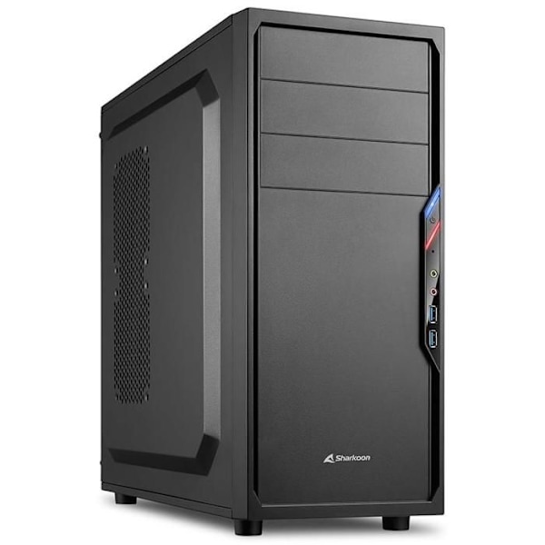 PC-kabinet - Sharkoon - VS4-V - Midi-tårn - ATX - USB/Audio - Sort Sort