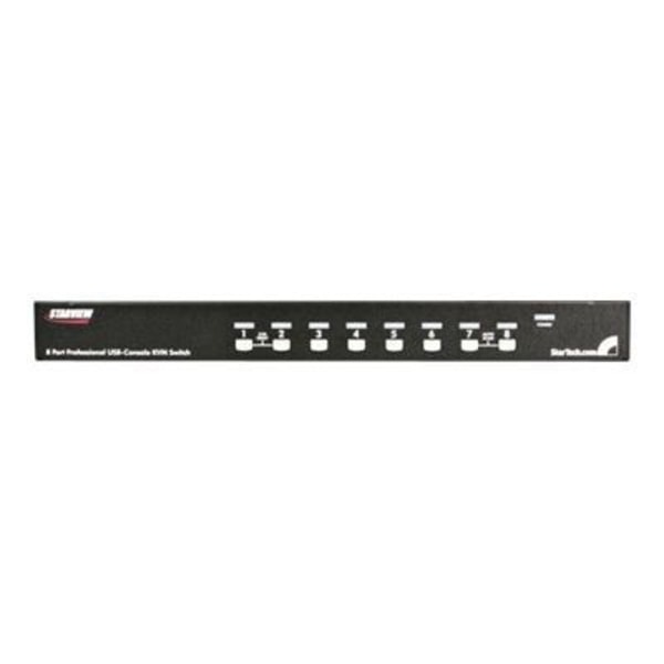 STARTECH 8-portars USB PS/2 KVM-switch - Stapelbar på rack med OSD