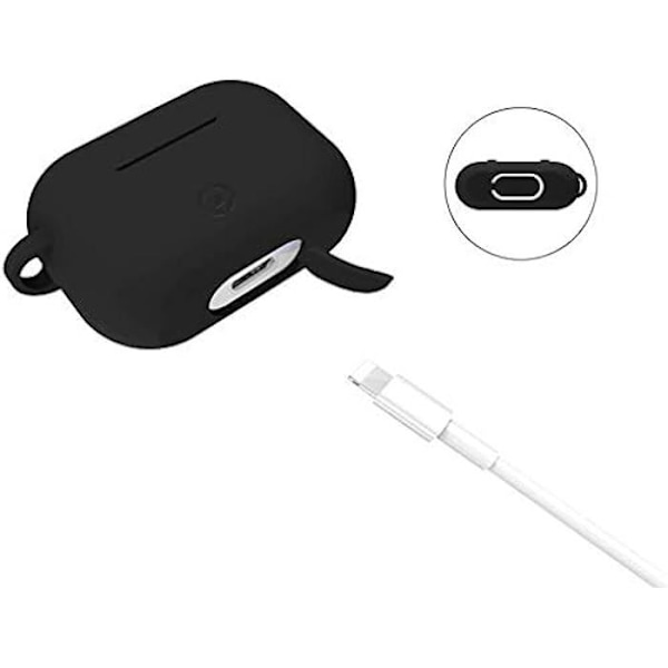 Sort silikone etui - AIRCASE - Kompatibel med trådløs opladning - Blødt - Flap Svart