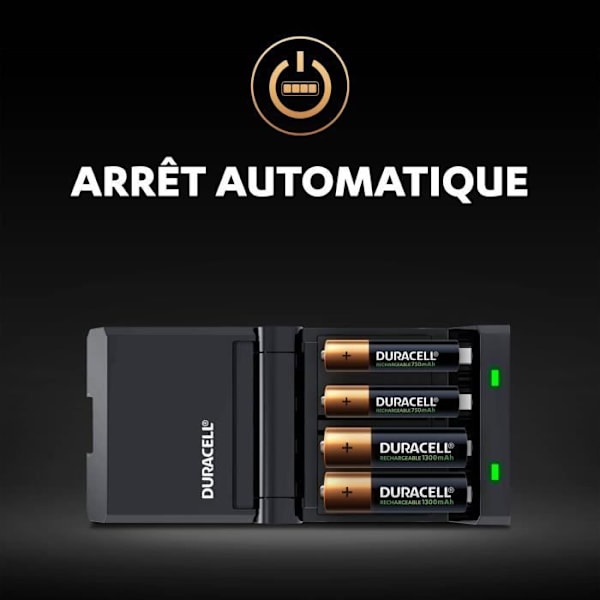 Duracell batterioplader 45min oplader til 4 AA/AAA batterier