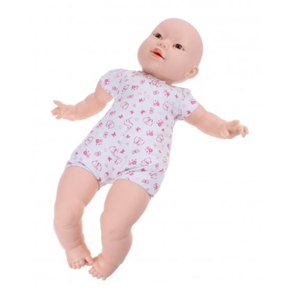 Berjuan asiatisk soft body babydocka - 45 cm - tjej - vit/elfenben Elfenben
