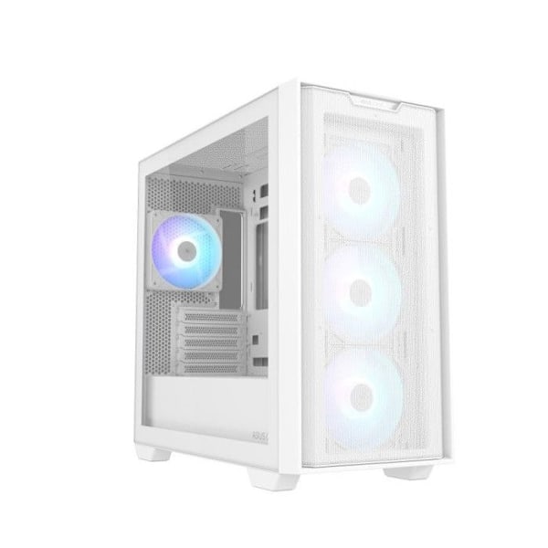Kotelo - ASUS - A21 PLUS - ARGB Valkoinen - Optimaalinen jäähdytys - Micro ATX/Mini-ITX yhteensopivuus