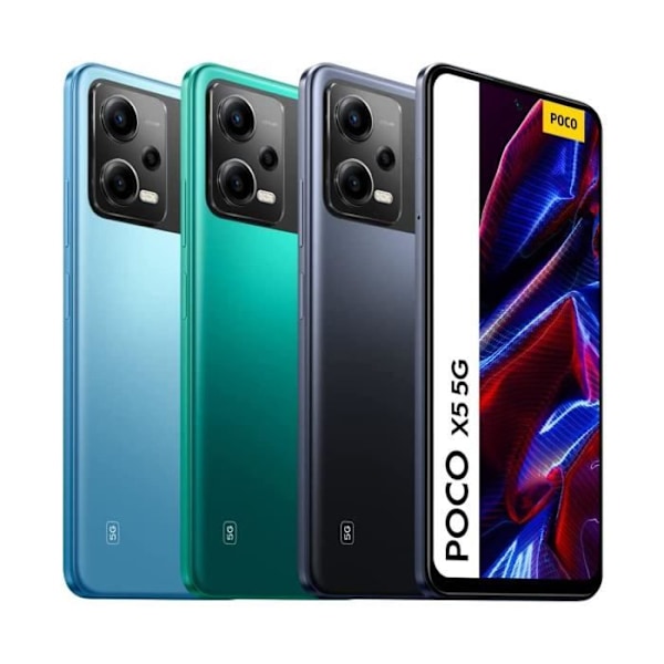 XIAOMI POCO X5 5G Smartphone 6GB 128GB Grøn Qualcomm Snapdragon 695 AMOLED-skærm 6,67" Hovedkamera 48MP 5000mAh Batteri 33W Grön