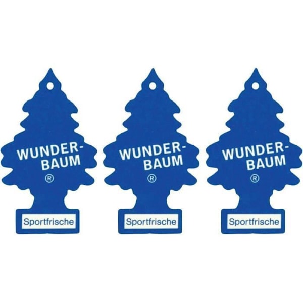 Taikapuu - WUNDER-BAUM - Urheilullinen tuoksu - Mukava tuoksu - 3 kappaletta - Auto