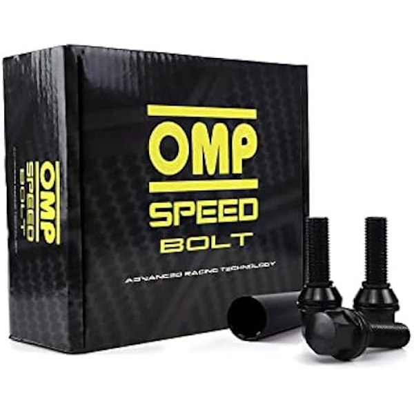 Skrue - OMP - Pakke med 20 - DIN 10,9 - Hex 17/19 - M14 x 1,5 - Sort Svart