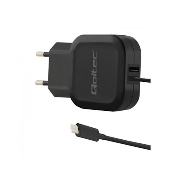 QOLTEC 50190 Mobiltelefonoplader - Sort - USB 2.0 - 3,4 A Sort