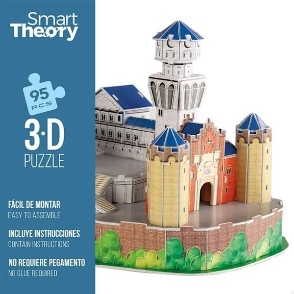 Puzzle 3D - ColorBaby - Ny Svane Slot - Multicolor - Uden Værktøjer