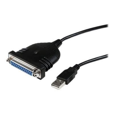USB-DB25-sovitinkaapeli - STARTECH - 1,80 m - USB 2.0 - Tulostin - Musta