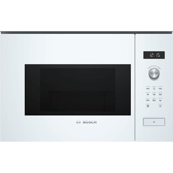Bosch Serie 6 BFL524MW0, Indbygget, Grillmikroovn, 20 L, 800 W, Rotary, Touch, Hvid