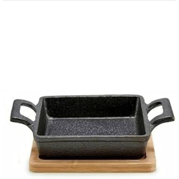 Serveringskastrull - Kinvara - Flerfärgad - Bambu och järn - Med lock - 19cm Flerfärgad