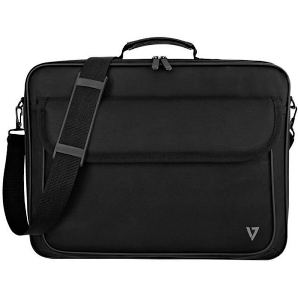 Laptoptaske - V7 - Essential Briefcase Style - 16 tommer - Sort - 600D Polyester Svart