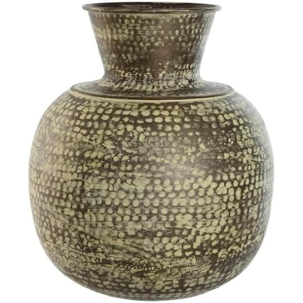 Vase Home ESPRIT grøn aluminium 42 x 42 x 45 cm grön