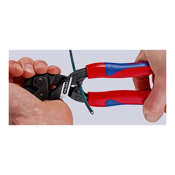 KNIPEX boltsaks - Kompakt 200 mm - Krom-vanadium stål - Præcis skæring - Diameter op til 5,2 mm Rød