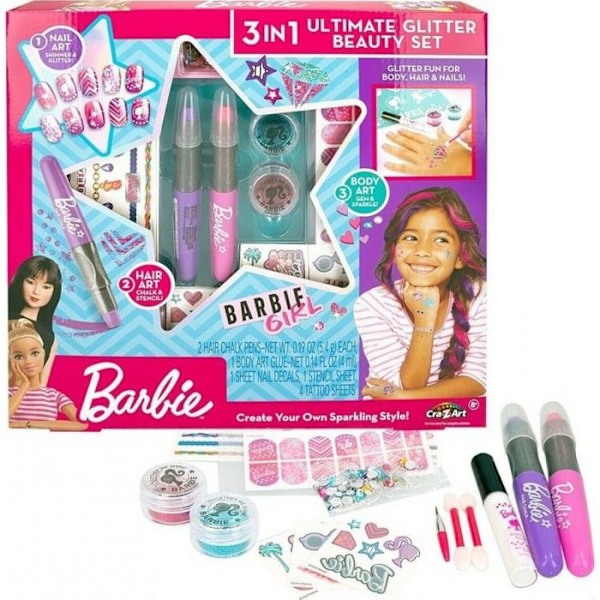 NC Ensemble De Beauté Barbie Funklende 3-i-1