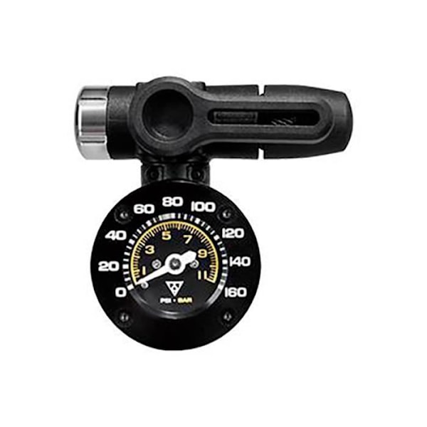 Mini paineilma-asteikko - TOPEAK - Musta - 160 psi - Yhteensopiva Presta, Schrader, Dunlop - Unisex