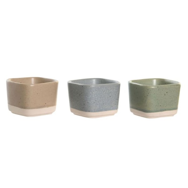 Sæt porcelæn service bambus skandinavisk DKD Home Decor Flerfärgad