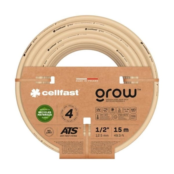 Kasteluputki 1-2" 15m Cellfast GROW - 4 kerrosta - ATS - kudottu punos - UV-kestävä - rikkakasvienesto