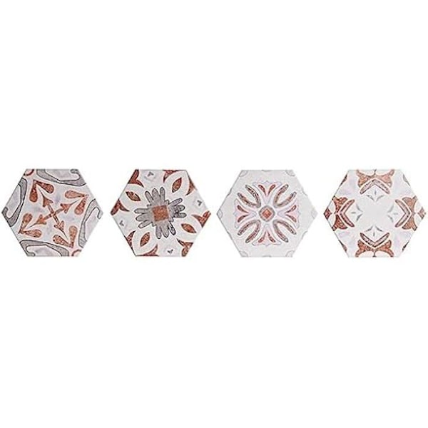 Glasunderlägg - DKD HEMDEKOR - Flerfärgad - 10,8 x 10,8 cm - Olika material - 1 st. Grå