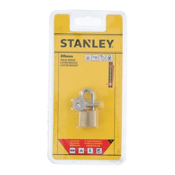 20 mm kaarilukko Stanley-avaimella