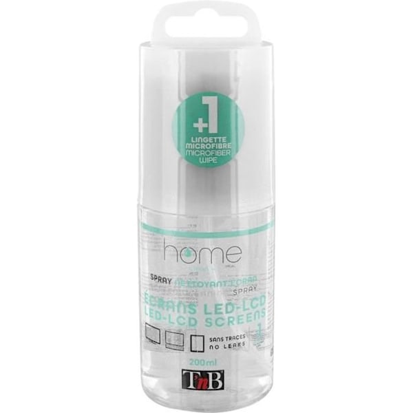 Skærmrensegel - T'nB - 200ml - Antistatisk - Inklusive mikrofiberklud - Uden alkohol