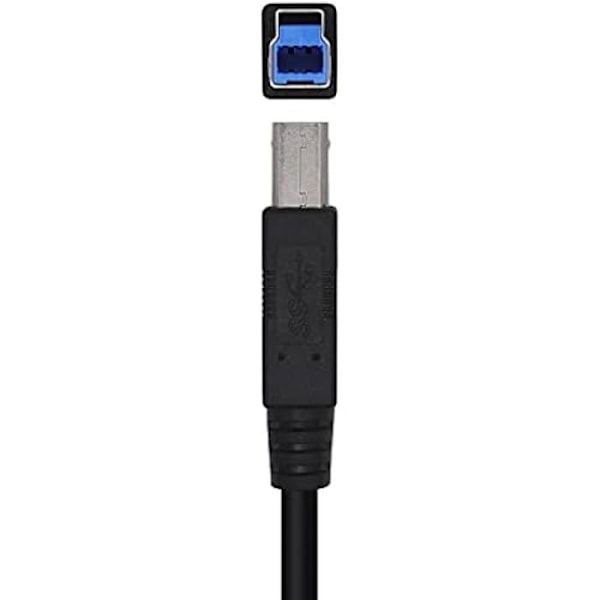 AISENS A105-0444 USB 3.0 -tulostinkaapeli tyyppi A/M-B/M, musta, 2,0 m