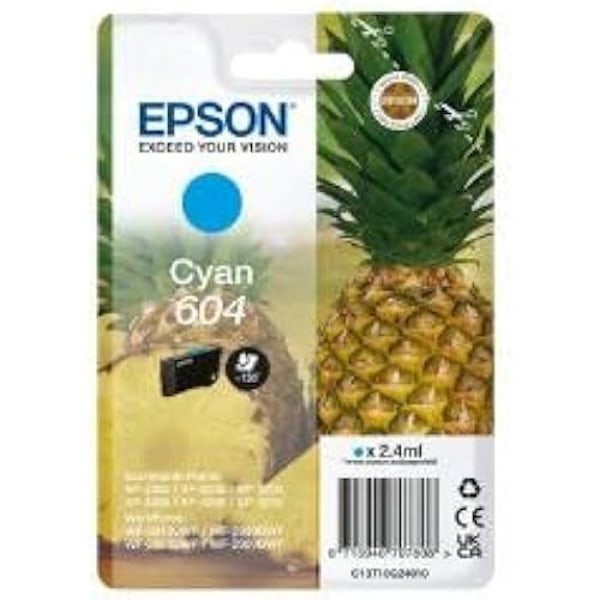 Blækpatron - EPSON - 604 - Cyan - Original - Inkjet - 1 enhed