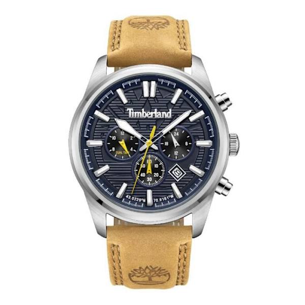 Klocka - Timberland - Northbridge - Läder och textil - 45mm - Multisport Kvartsrörelse