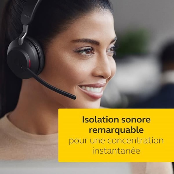 Kuuloke - JABRA - Evolve2 65 - Langaton - Sisäkorva - Melunvaimennus