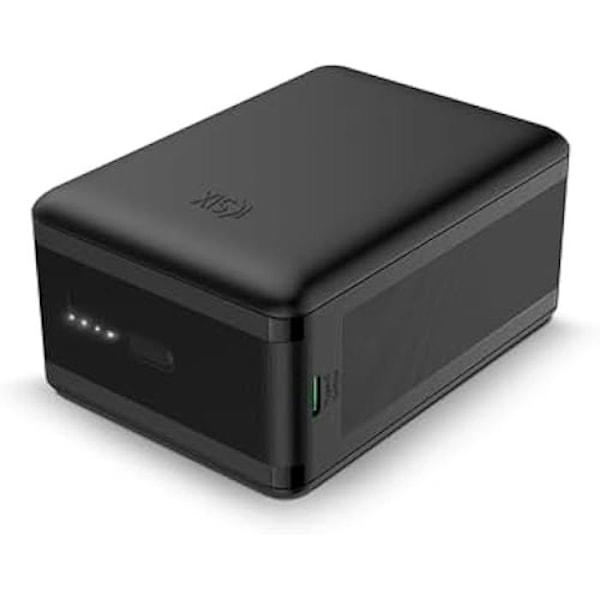Powerbank Ksix Mini Lithium Polymer 10 000 mAh 10 W USB-A till USB-C-kabel medföljer Simultan Charging Black (Nano, 30 000 mAh) Svart