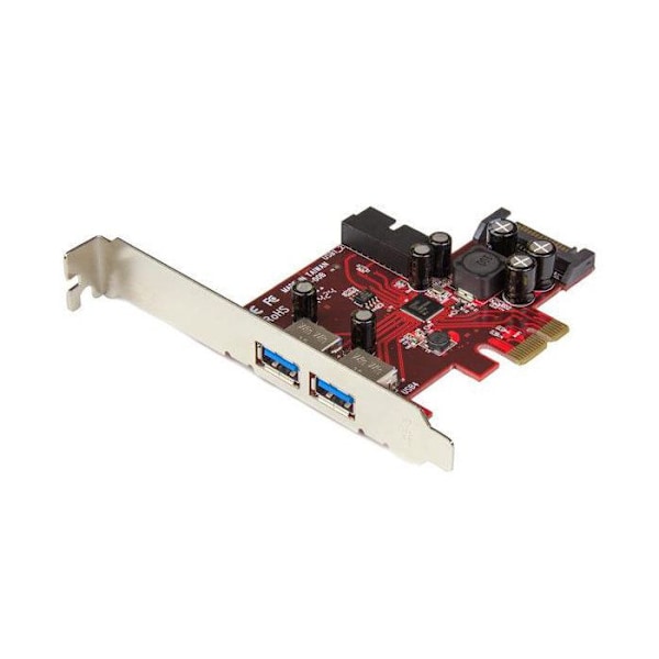 4-porttinen USB 3.0 PCI Express -ohjainkortti - STARTECH - 2 ulkoista 2 sisäistä Metallinen, Punainen