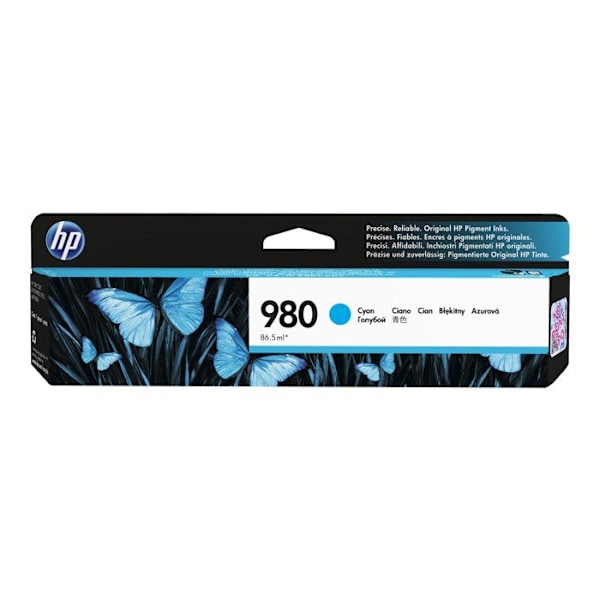 HP 980A blækpatron - Original Cyan - Standardkapacitet 86,5 ml 6.600 sider