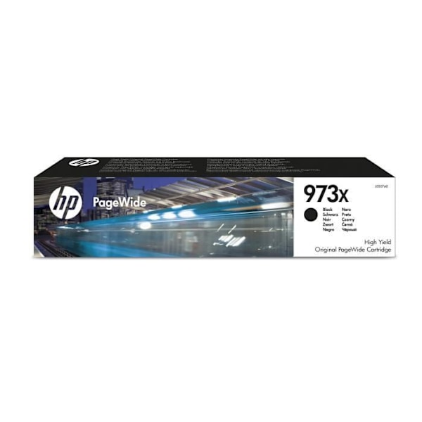 HP 973X højtydende sort original PageWide blækpatron (L0S07AE) til HP PageWide Pro 452/477/552/577