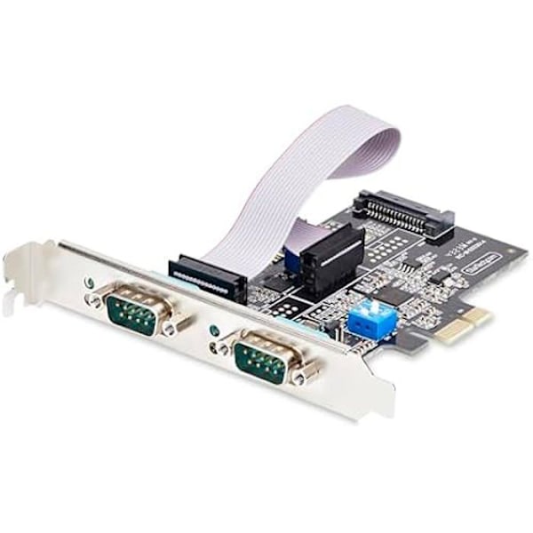 StarTech.com 2-ports PCI Express seriel kort - 2-ports PCIe til RS232/RS422/RS485 (DB9) adapter/kort, lavprofilbeslag Sort