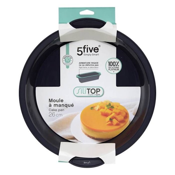 Springform af silikone - MÆRKE - A missed - Stiv ramme - Diameter 27 cm - Kompatibel med opvaskemaskine Grå