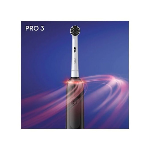 Elektrisk tandborste - Oral-B - Series Pro 3 3000 - Svart - 3 borstlägen - 360° tryckkontroll Svart