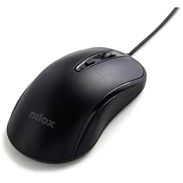 USB mus med kabel - NILOX - Sort - Optisk teknologi