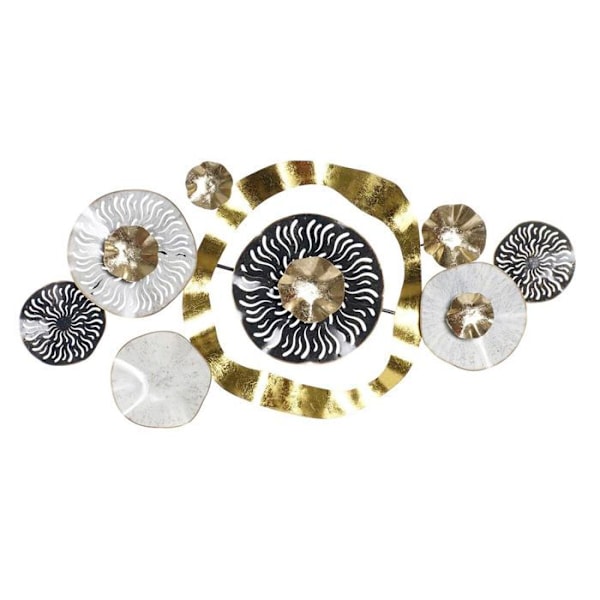 Abstrakt väggdekoration DKD Home Decor vit/svart/guld
