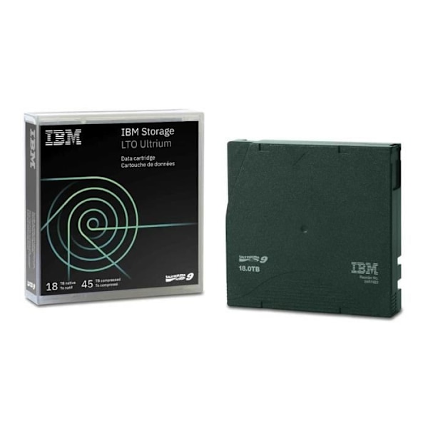 Tyhjä datanauha - IBM - ULTRIUM LTO 9 - 18000 Gt - 45000 Gt - Vihreä