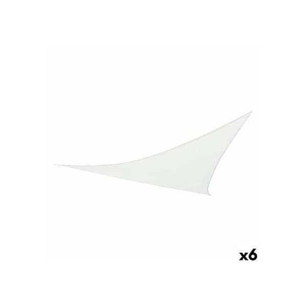 Triangulär skugga - AKTIVE - 360 x 0,5 x 360 cm - Vit - Vattentålig - Polyester - Upphängd montering
