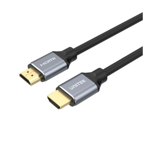UNITEK HDMI 2.1 Premium Gold -kaapeli 5m 8K 60Hz / 4K 120Hz - Harmaa Grå