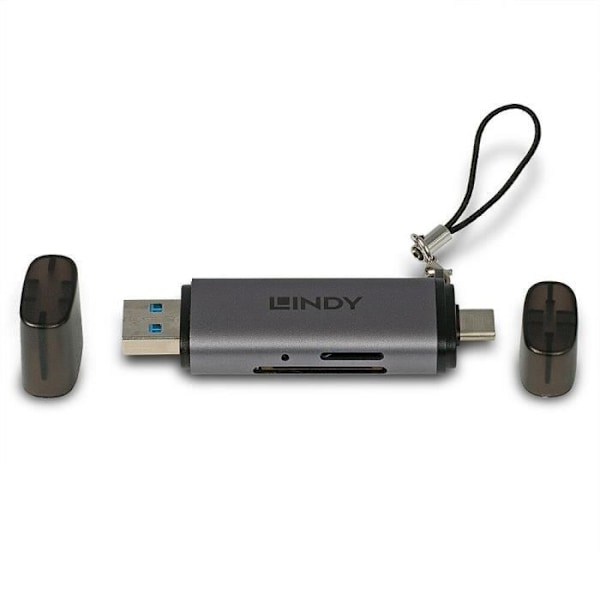 USB 3.2 Type C JA A SD/MicroSD-kortinlukija